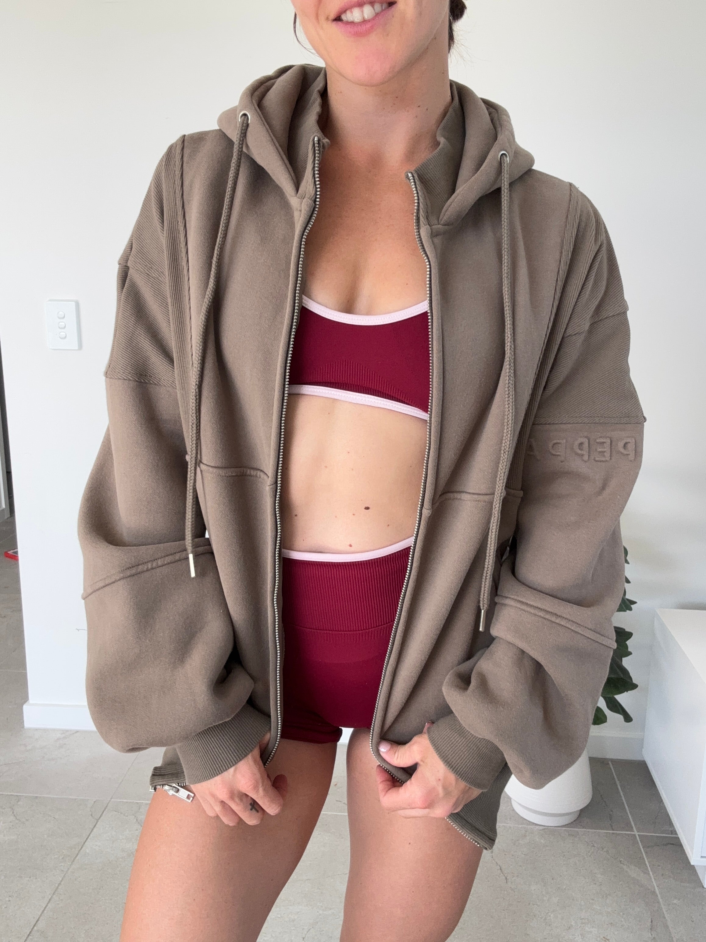 FULL Length Fleece - Mens Sizing - Mocha - XS