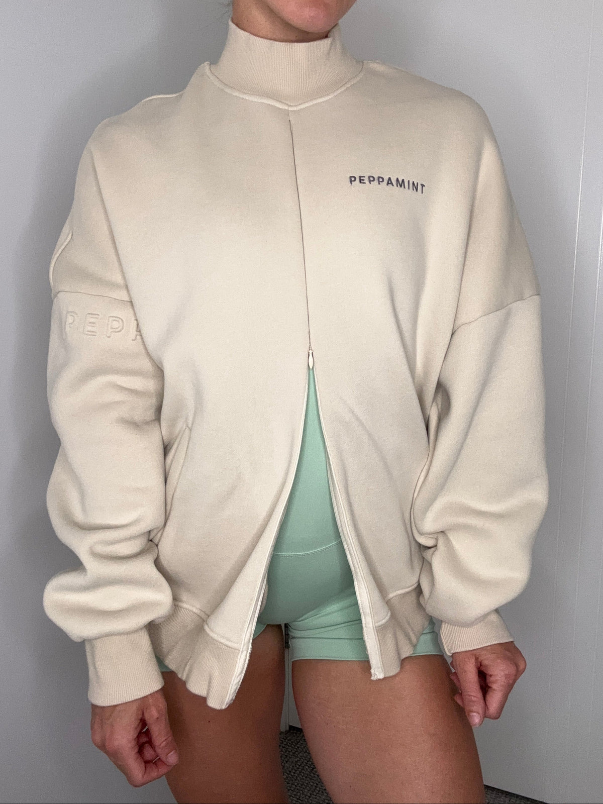 Turtle Neck Zip Jumper - Unreleased Style - Cream