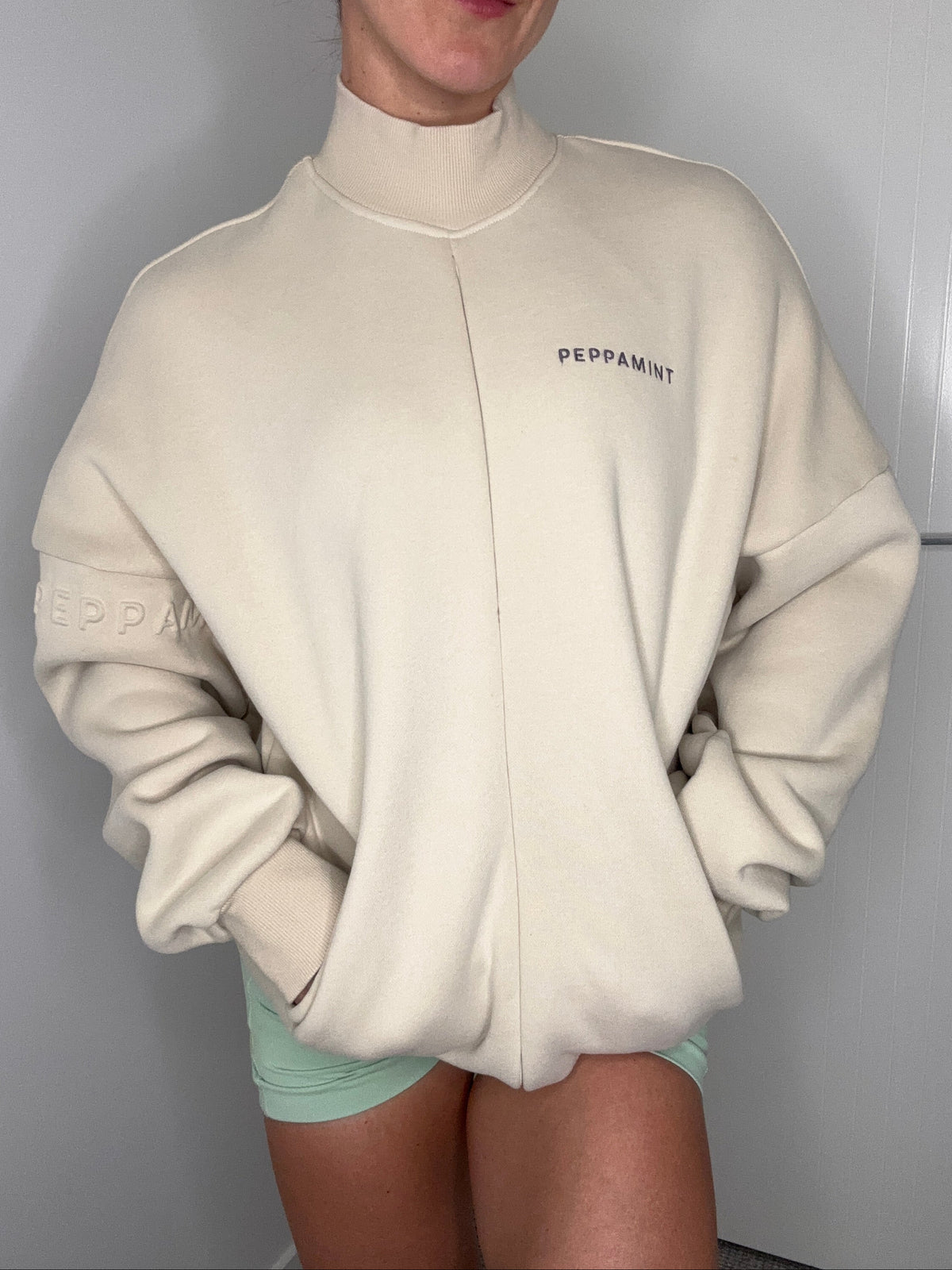 Turtle Neck Zip Jumper - Unreleased Style - Cream