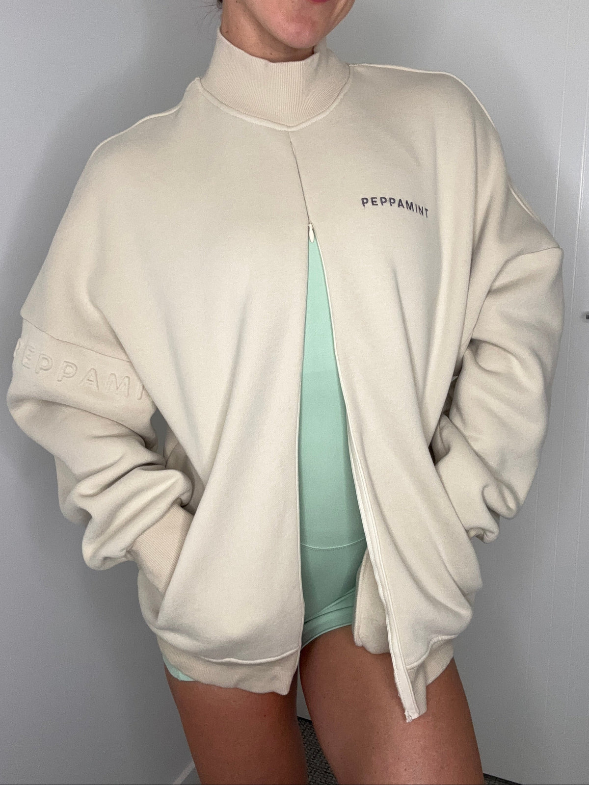 Turtle Neck Zip Jumper - Unreleased Style - Cream