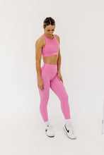 Load image into Gallery viewer, buttery soft tights with seamless front rise in baby pink with soft v shape front rise
