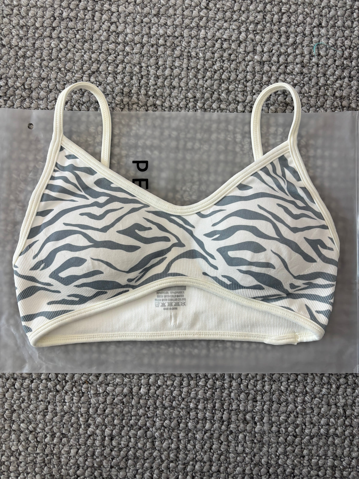 Assentuate Bra - White Zebra - Size S