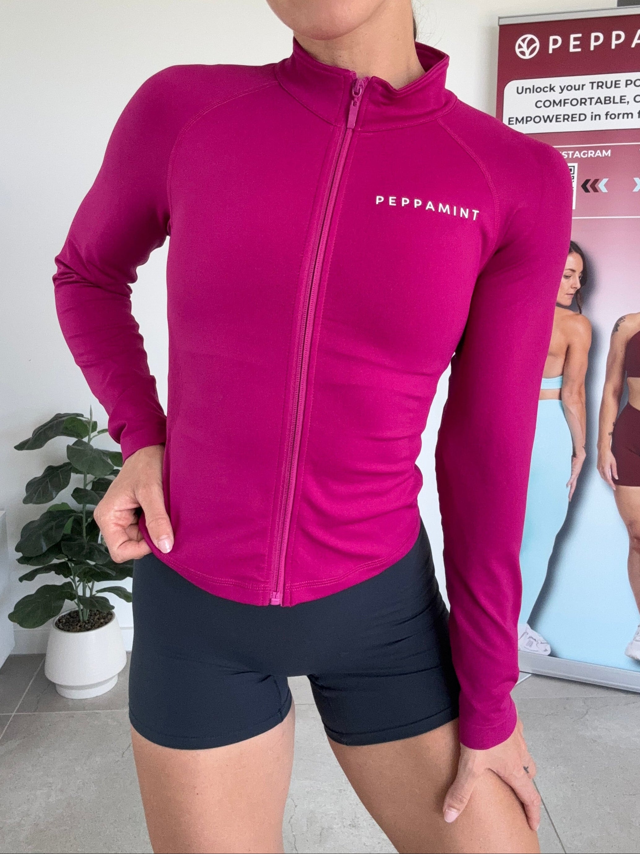 Plump It Up Jacket - Magenta - Size S