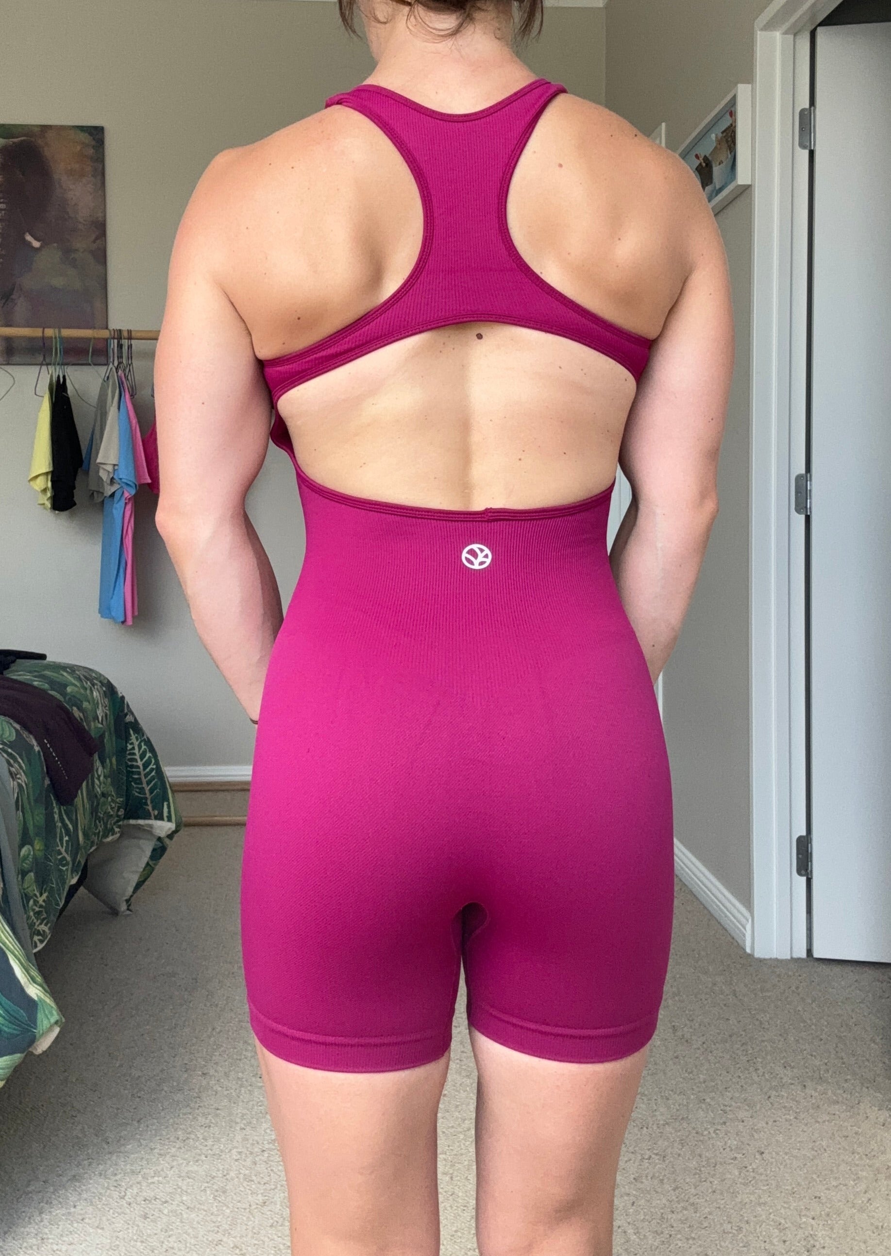Seamless One Piece - Deep Pink (Different Logo Options)