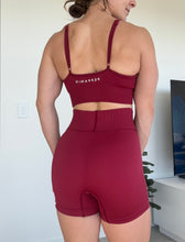 Load image into Gallery viewer, Ribbed Seamless Set - Wine - Size S
