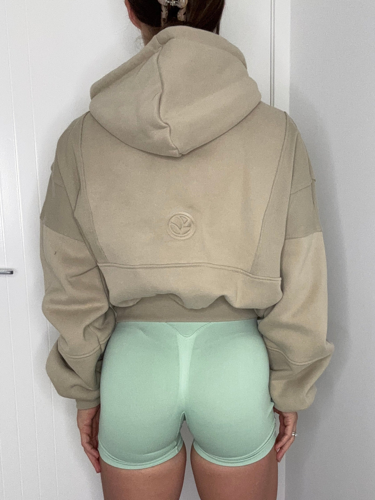 Hooded Icon Rib Fleece - Stone Beige