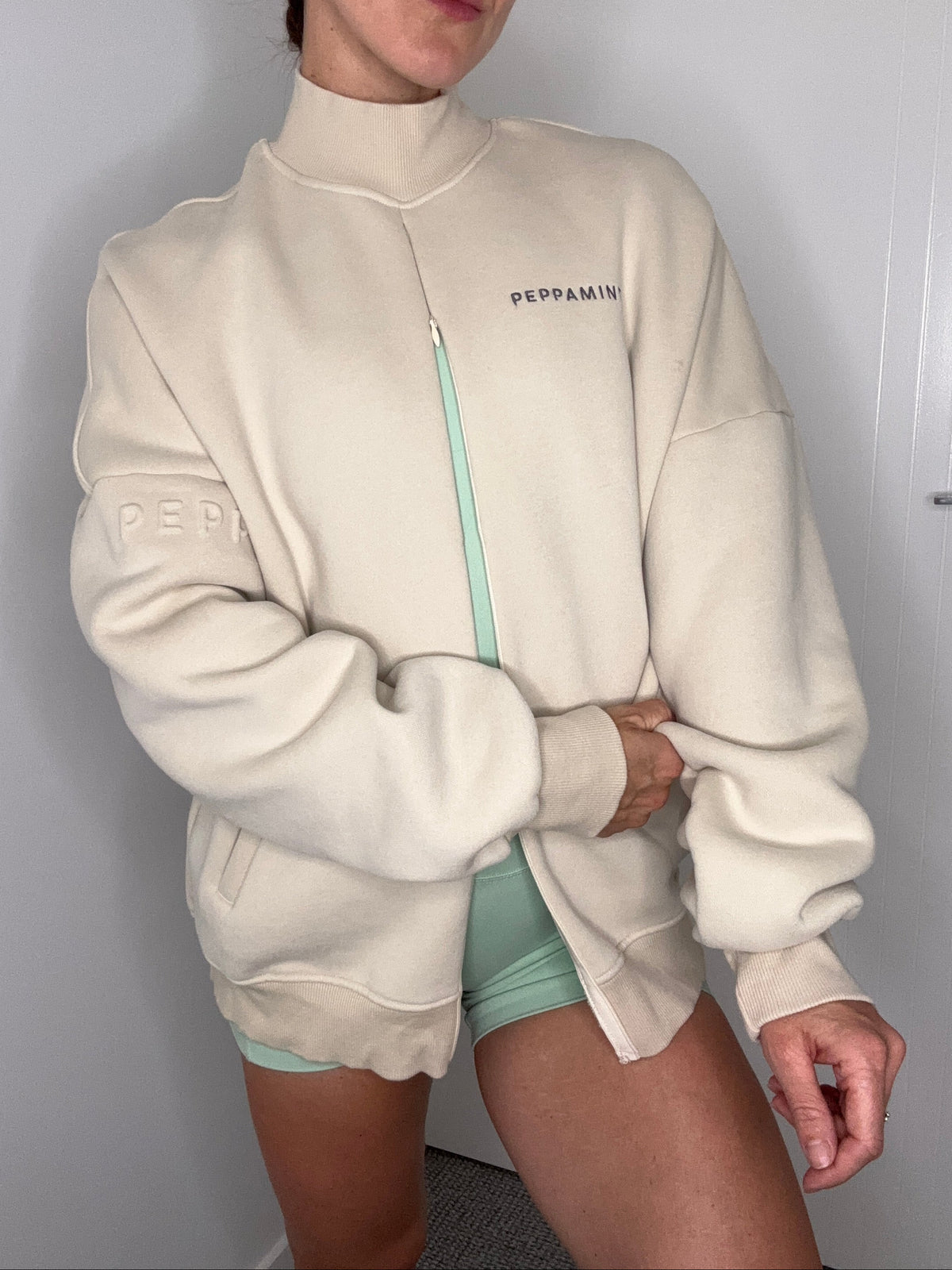 Turtle Neck Zip Jumper - Unreleased Style - Cream