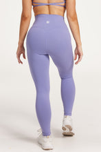 Load image into Gallery viewer, high waisted buttery soft, supportive activewear tights, with no front rise seam in lavender
