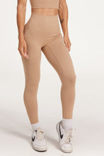 Load image into Gallery viewer, high waisted buttery soft, supportive activewear tights in light taupe colour
