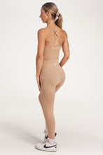 Load image into Gallery viewer, high waisted buttery soft, supportive activewear tights in light taupe colour
