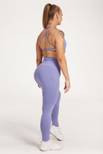 Load image into Gallery viewer, high waisted buttery soft, supportive activewear tights, with no front rise seam in lavender
