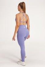 Load image into Gallery viewer, high waisted buttery soft, supportive activewear tights, with no front rise seam in lavender
