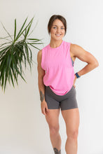Load image into Gallery viewer, buttery soft tank top in baby pink with subtle stitched logo tag
